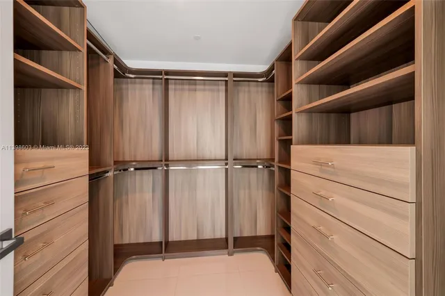 a view of closet area