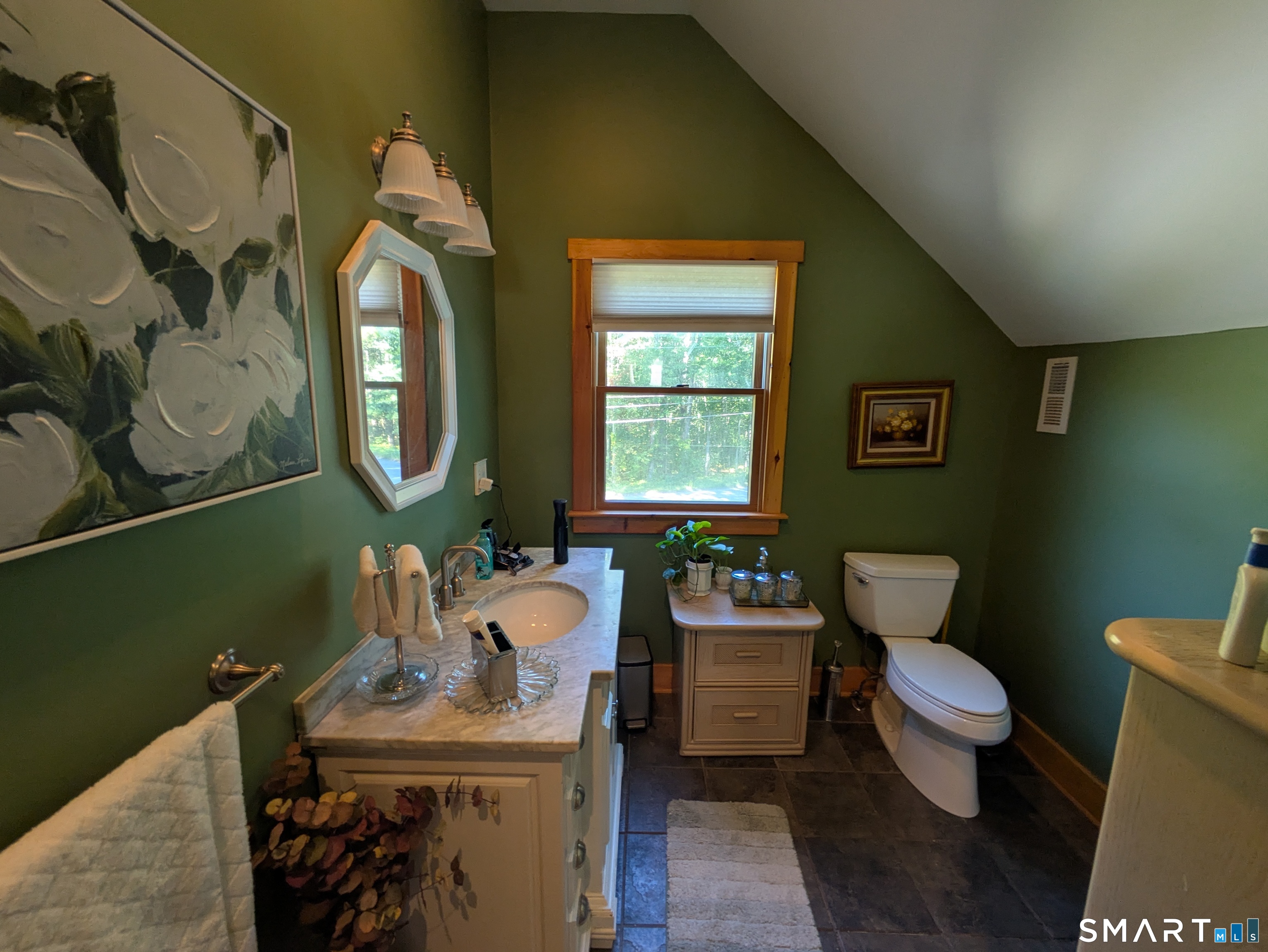 541 Benson Road Middlebury, CT 06762 - Photo 13 of 20 a living room with furniture a mirror and a toilet