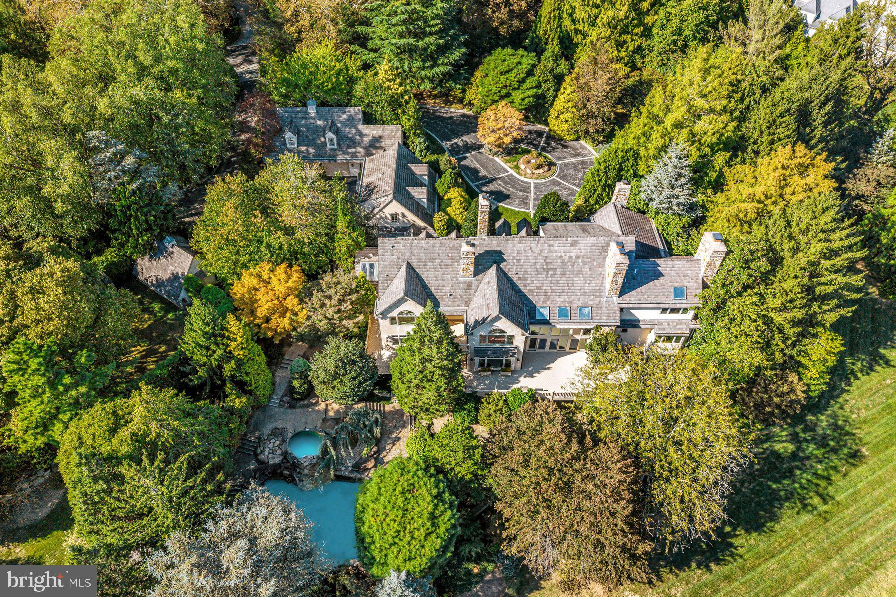 1225 Country Club Road Gladwyne, PA 19035 - Photo 88 of 89 an aerial view of residential house with outdoor space