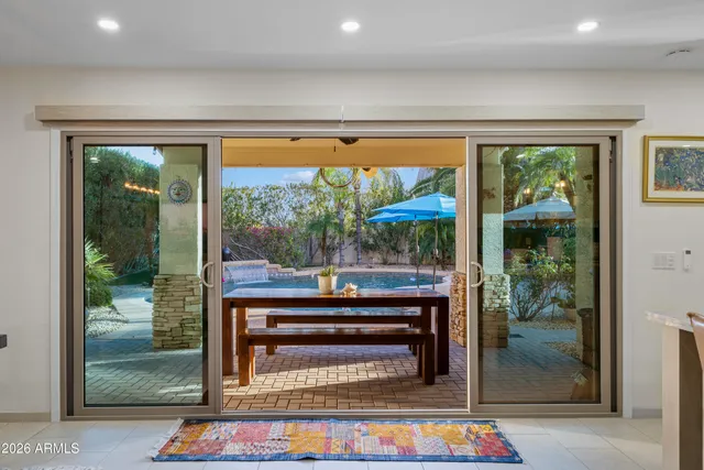 a kitchen with a stove and cabinets
