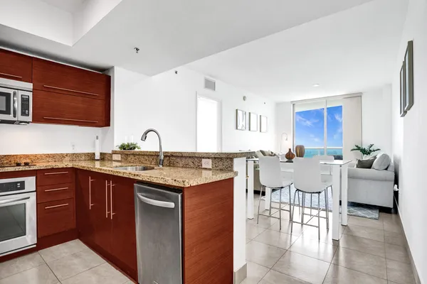 a kitchen with a sink and a cabinets
