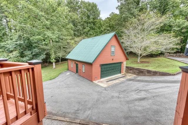 a view of backyard with green space