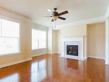 a view of livingroom with hardwood floor and window