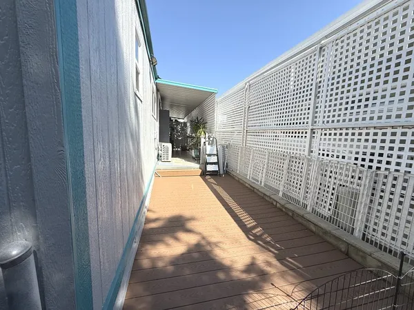 a view of a balcony