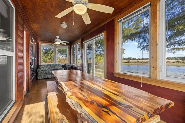 a very nice looking room with a large window