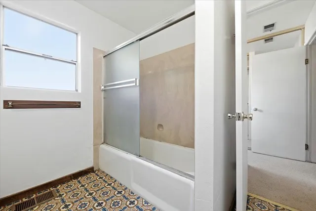 a view of backyard with green space