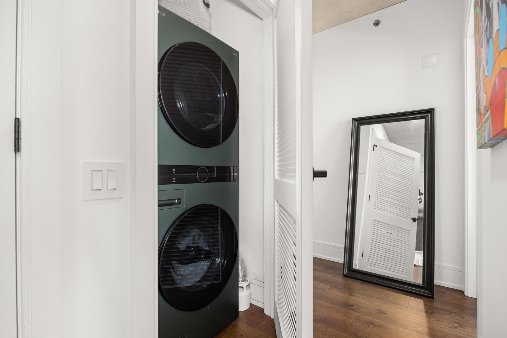 Undisclosed Address Chicago, IL 60607 - Photo 30 of 44 a close up view of a washer and dryer