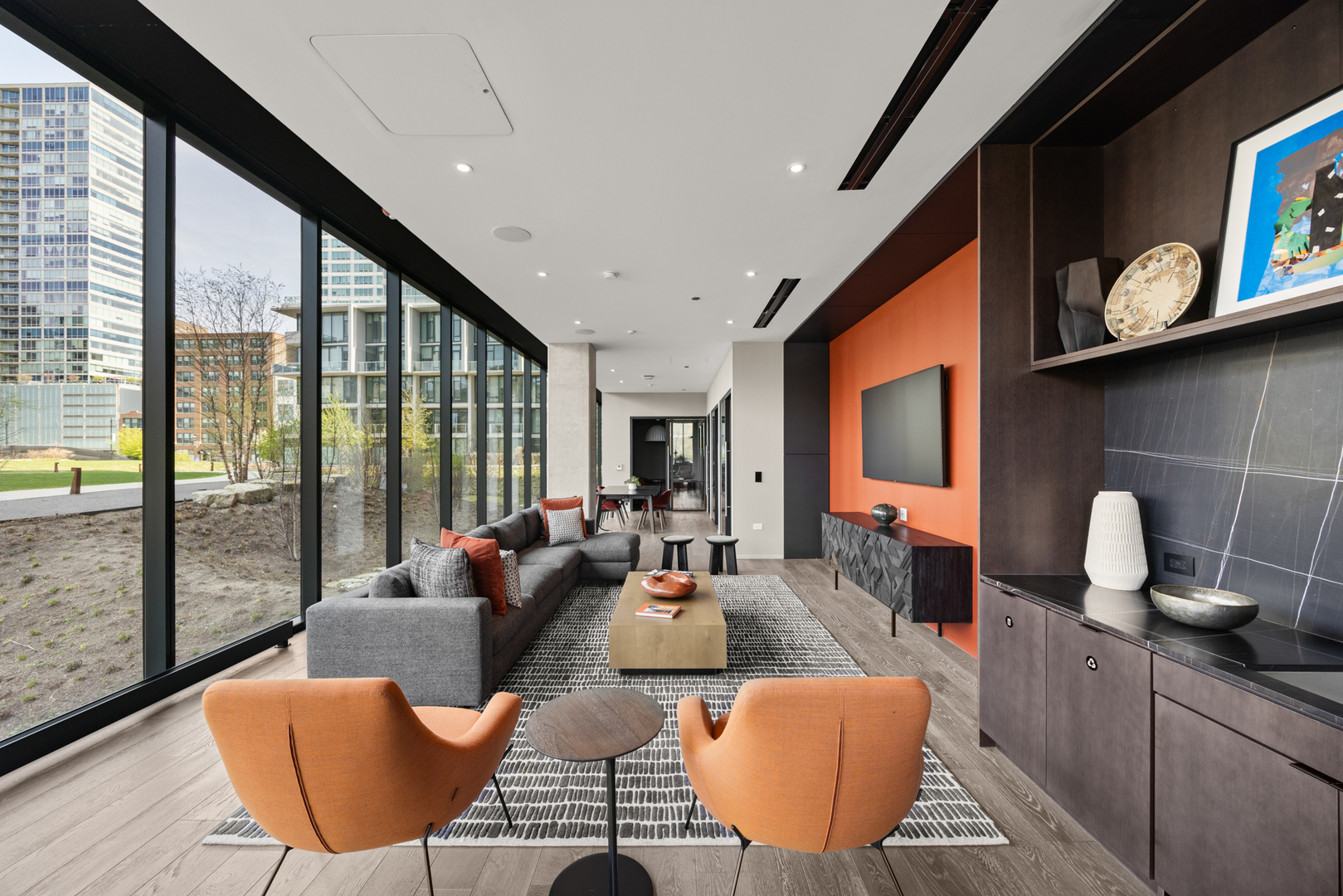 Undisclosed Address Chicago, IL 60607 - Photo 39 of 44 a living room with furniture and a large window