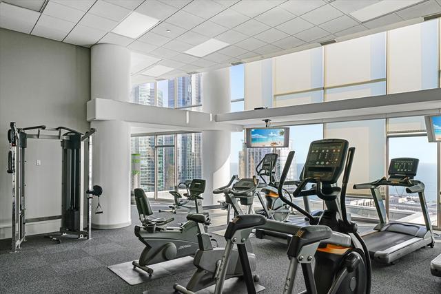 100 East 14th Street, Unit 1204 Chicago, IL 60605 - Photo 21 of 28 a view of a room with gym equipment