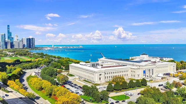 a view of a city with tall buildings