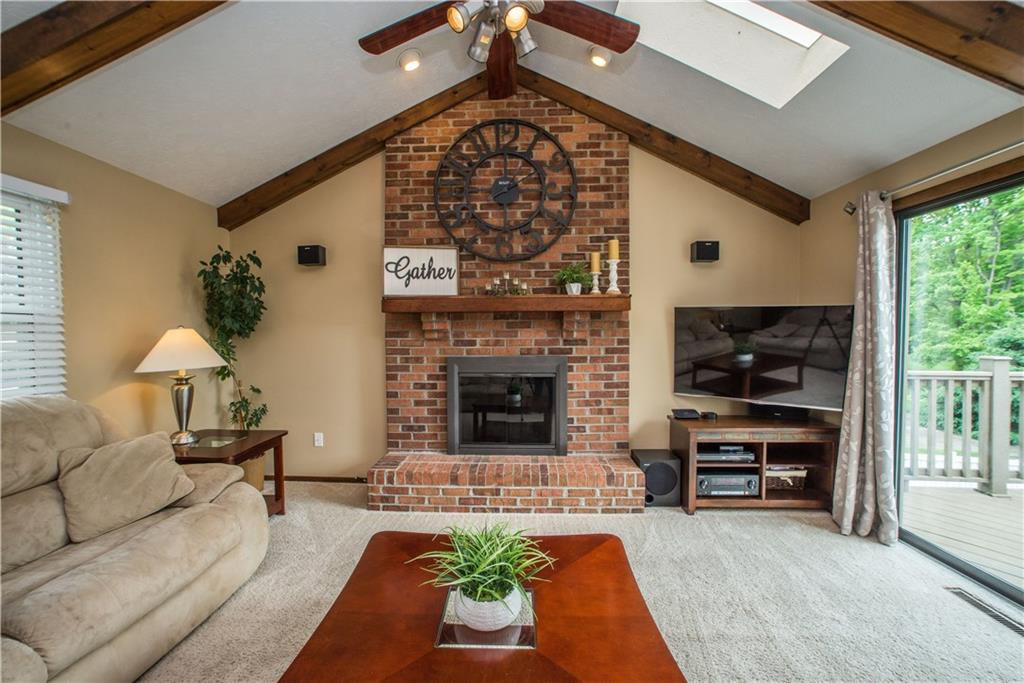 3270 Oaknoll Road Gibsonia, PA 15044 - Photo 3 of 23 Family room has cathedral ceiling and leads to spacious double deck