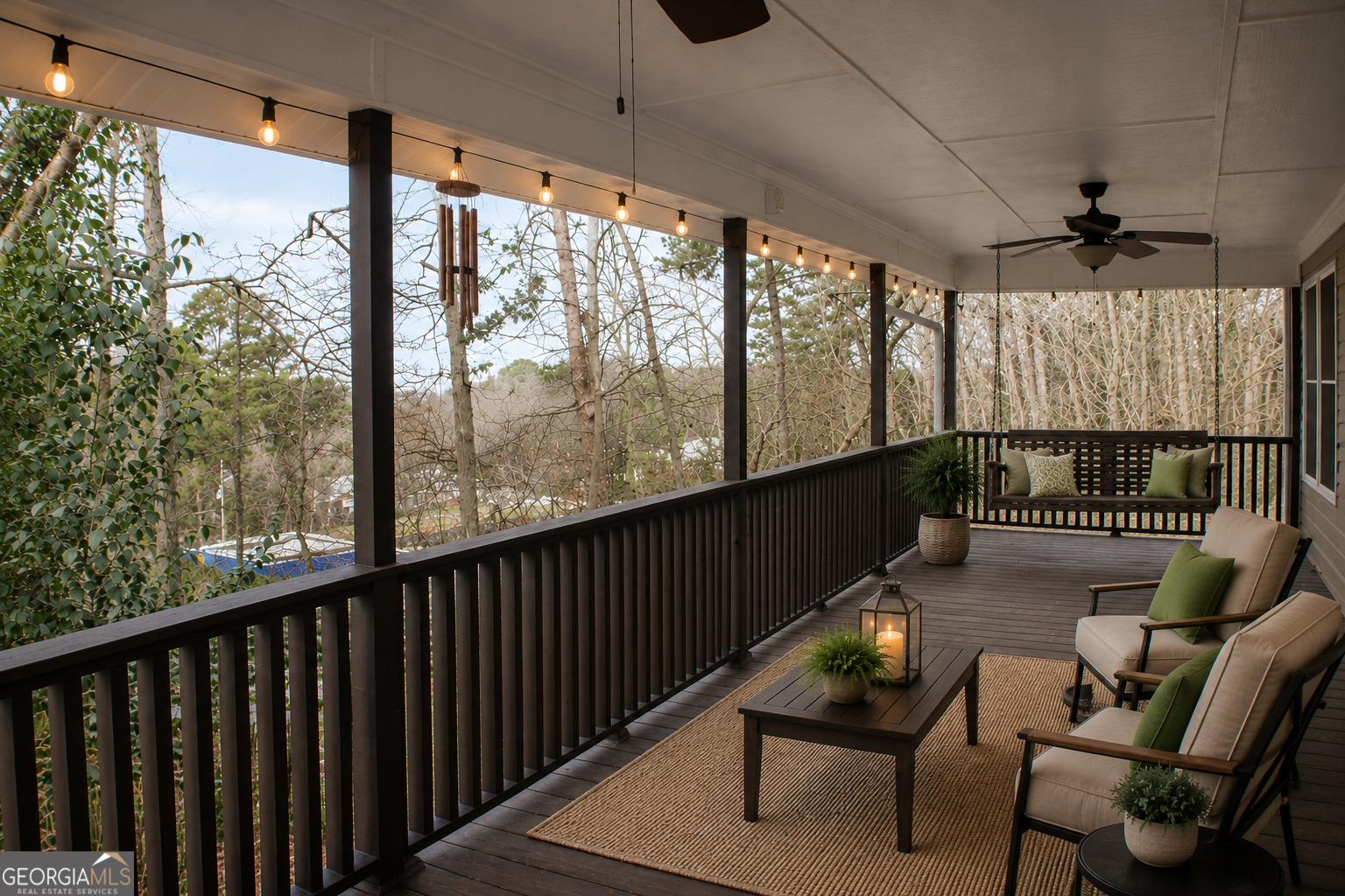 418 Flora Ext Avenue Rome, GA 30161 - Photo 30 of 35 a balcony with wooden floor outdoor seating and furniture