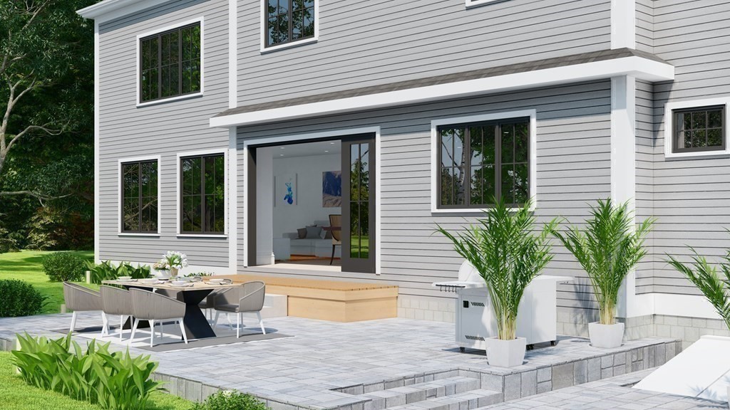 3 Crawford Road Lexington, MA 02420 - Photo 36 of 42 a view of a house with backyard and sitting area