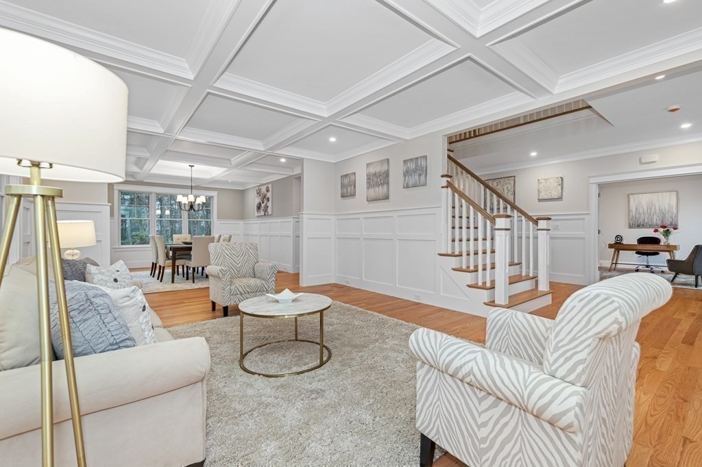 3 Crawford Road Lexington, MA 02420 - Photo 10 of 42 a living room with furniture and a wooden floor