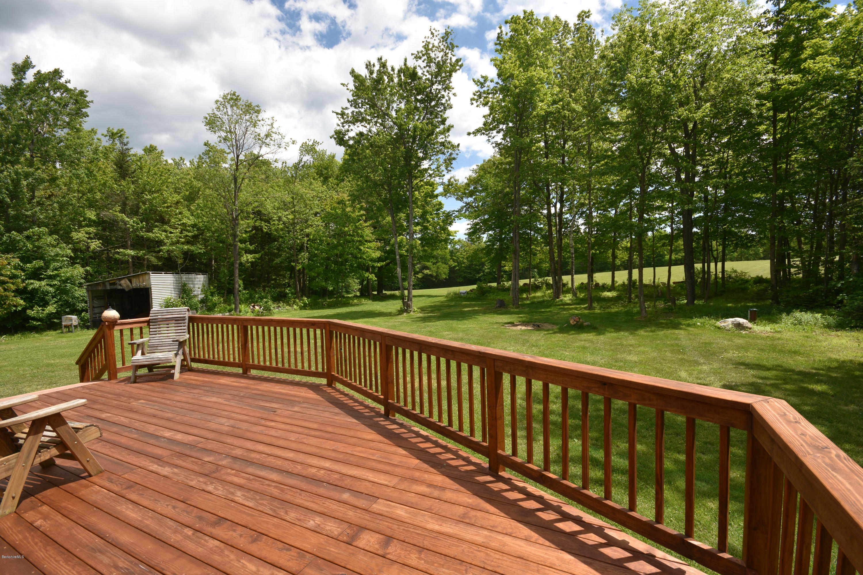 205 Windsor Road Savoy, MA 01256 - Photo 48 of 53 a view of deck with two chairs and wooden fence