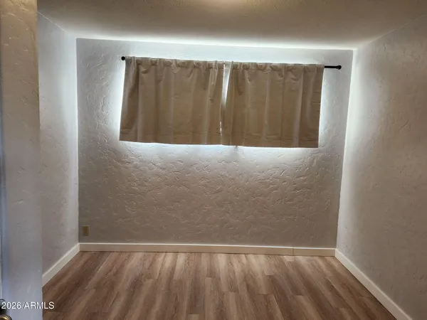 a view of wooden door