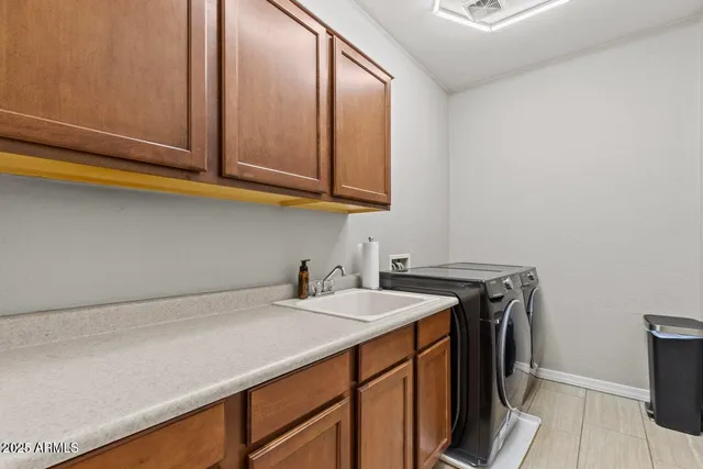 a workspace with furniture and window