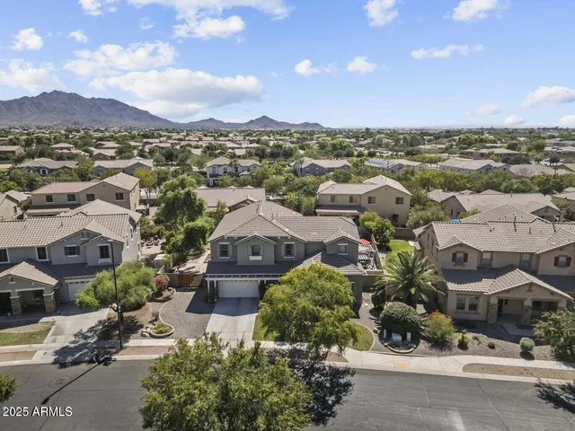 an aerial view of multiple house