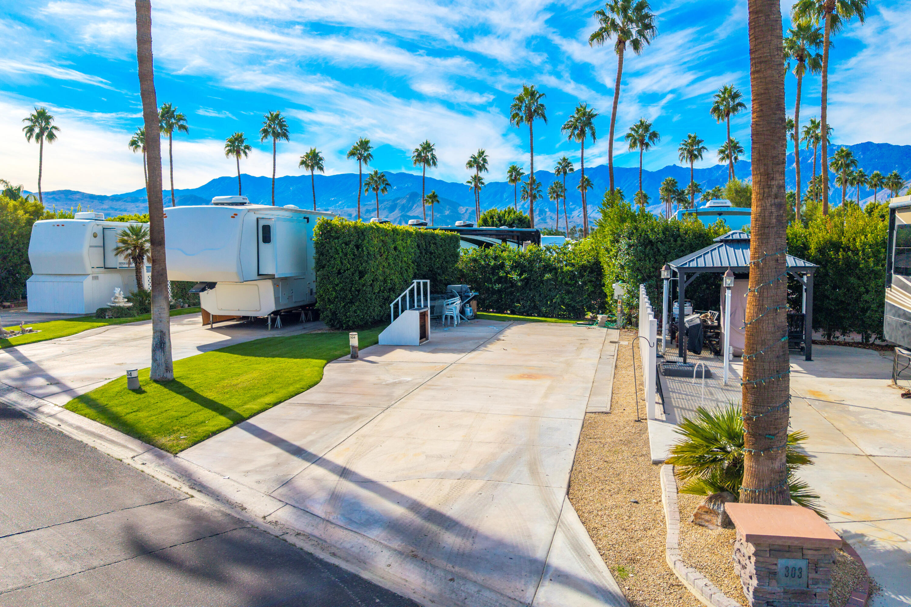 69411 Ramon Road, Unit 304 Cathedral City, CA 92234 - Photo 5 of 55 a view of a backyard