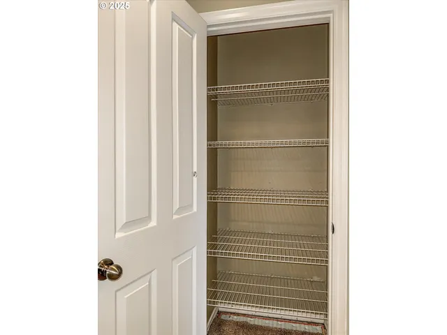 a close view of a closet