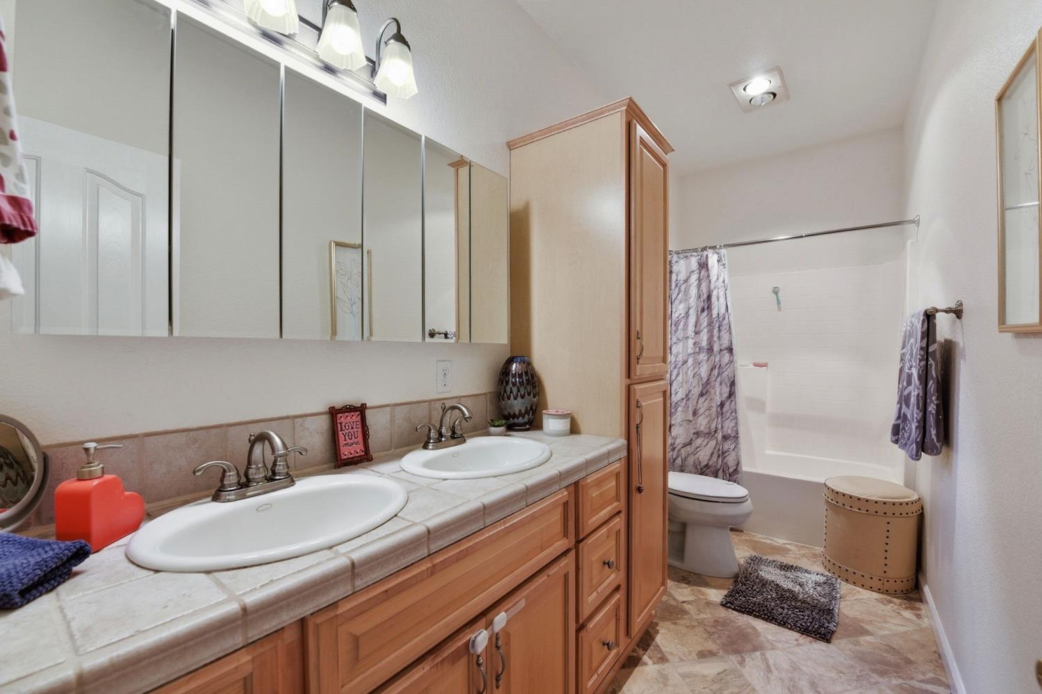 2845 Viona Road Pollock Pines, CA 95726 - Photo 20 of 35 a bathroom with a sink toilet and shower