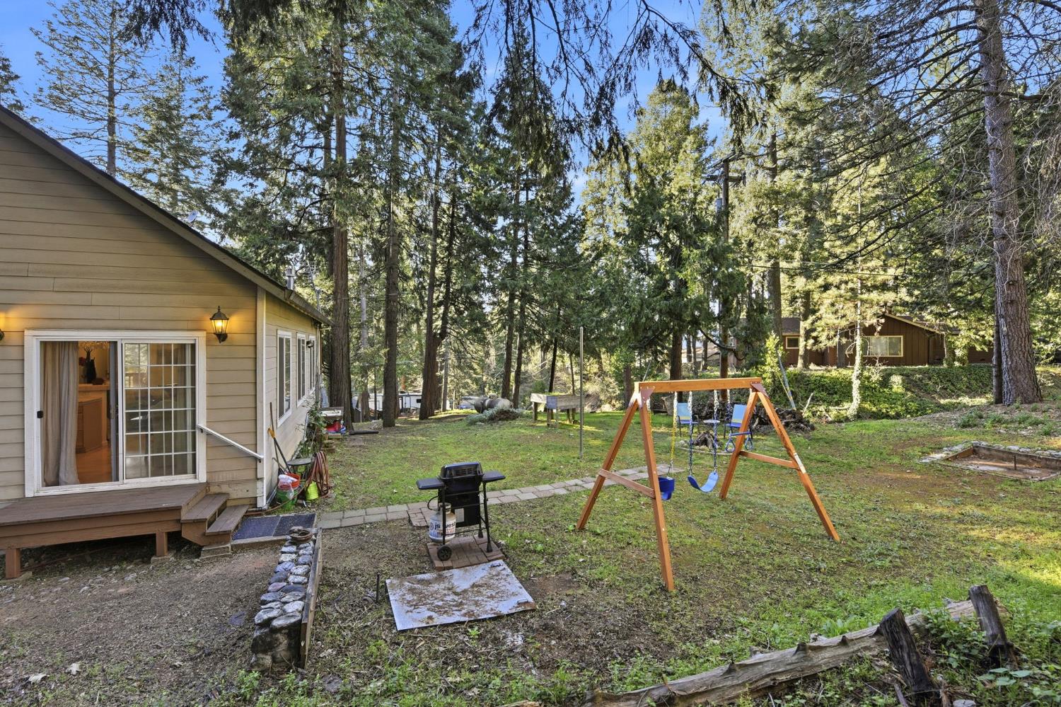 2845 Viona Road Pollock Pines, CA 95726 - Photo 33 of 35 a view of a backyard with a slide