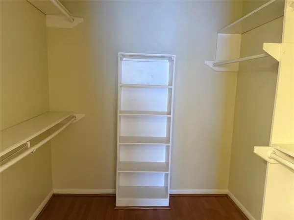 a view of a room with storage