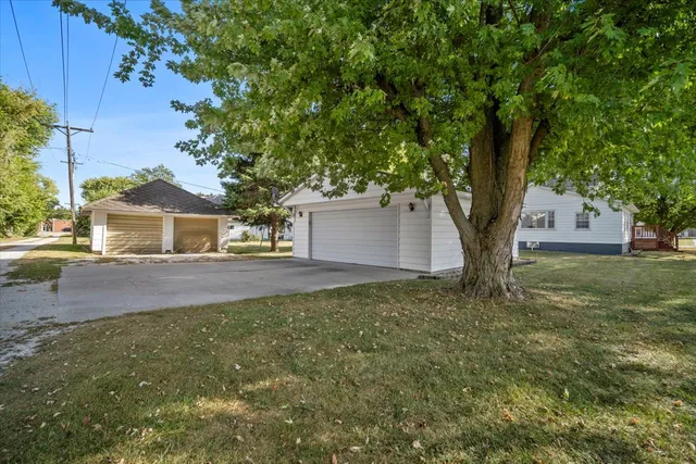 a house view with a garden space