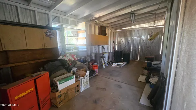 a kitchen with a stove and a refrigerator