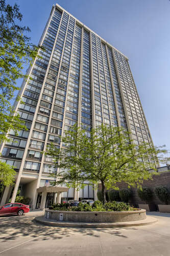 a front view of a building