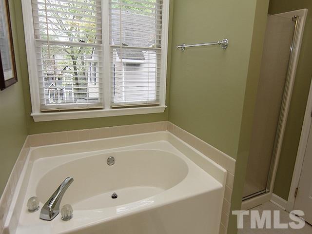 4952 Royal Adelaide Way Raleigh, NC 27604 - Photo 10 of 25 Garden Tub and Separate Shower; Master Bedroom has cathedral ceilings....spacious!