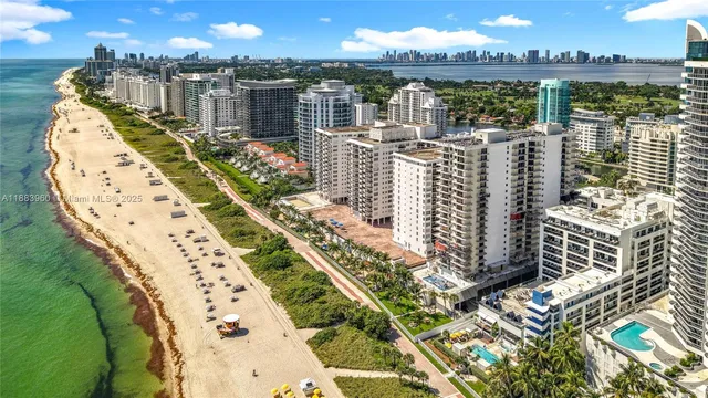 a view of a balcony with city