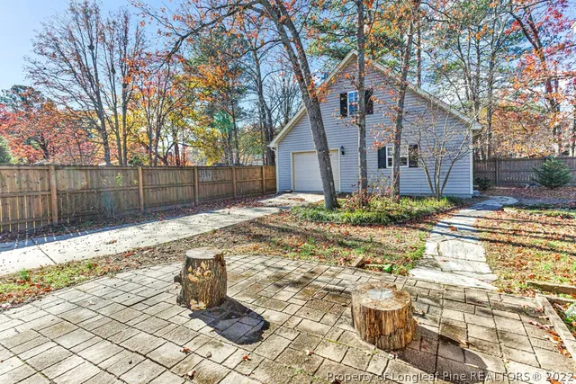 a backyard of a house