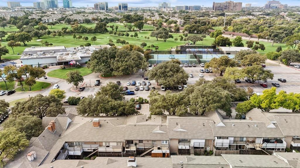 15914 Club Crest Drive, Unit 1112 Dallas, TX 75248 - Photo 9 of 35 an aerial view of residential houses with outdoor space and street view