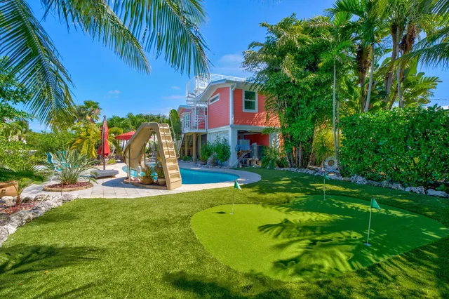 a view of a volley ball court