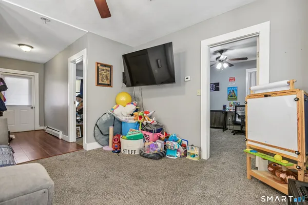 a children room with toys