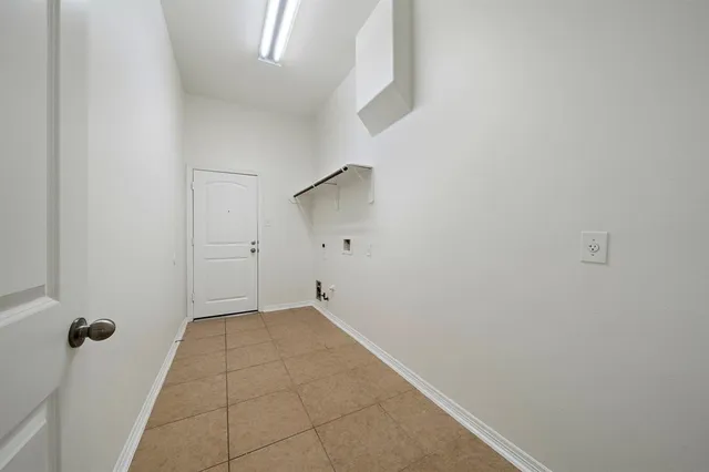 a view of backyard with green space