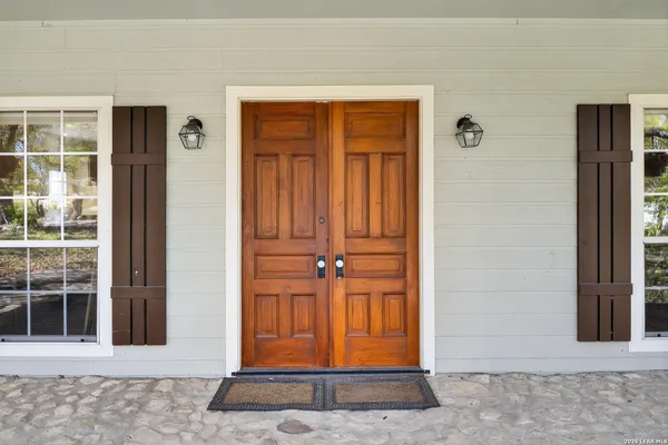a view of front door