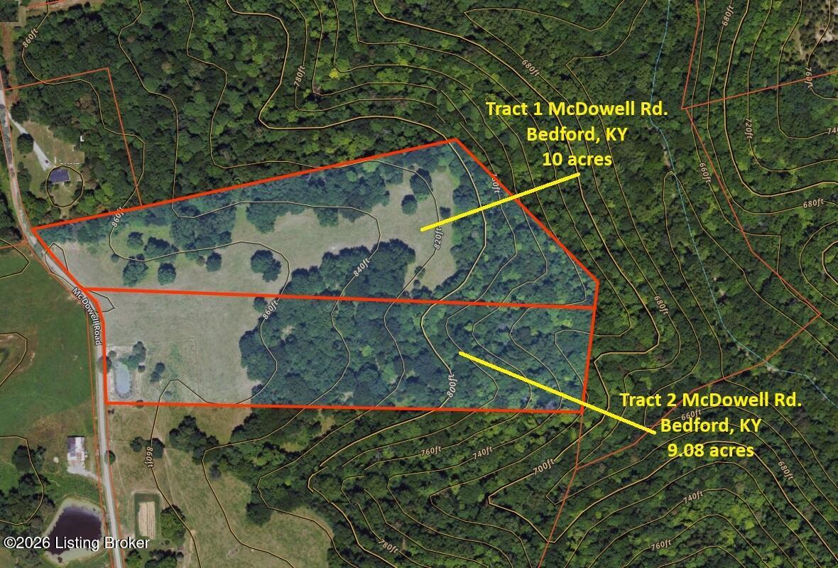 2 Mc Dowell Road Bedford, KY 40006 - Photo 11 of 11 Tract 1 & 2 McDowell Rd aerial
