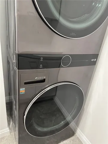 a close view of washer and dryer