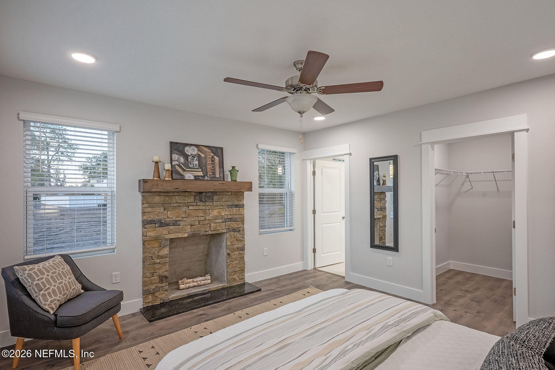 2743 Chelton Road Jacksonville, FL 32216 - Photo 6 of 51 a living room with furniture and a fireplace