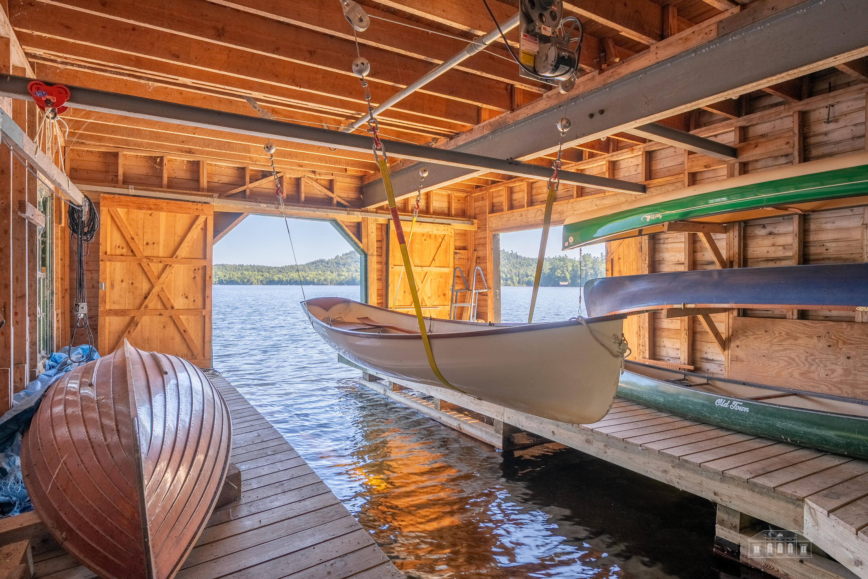 144 County Road Tupper Lake, NY 12986 - Photo 75 of 76 Little Boathouse traditional construction on rock cribs single slip and a lower capacity electric hoist