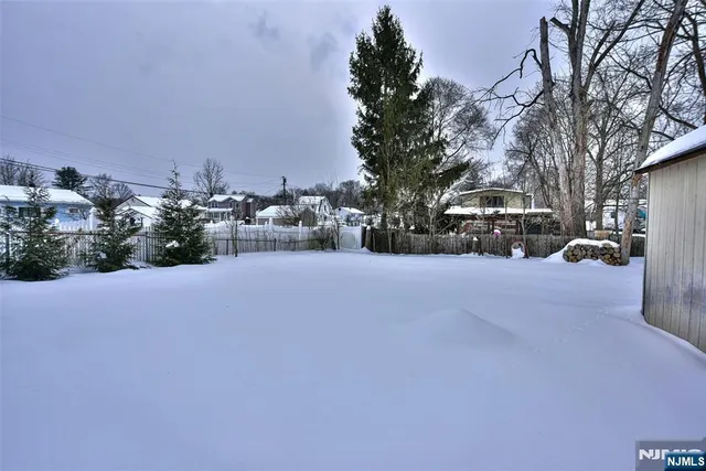 a view of a road with a snow on the road