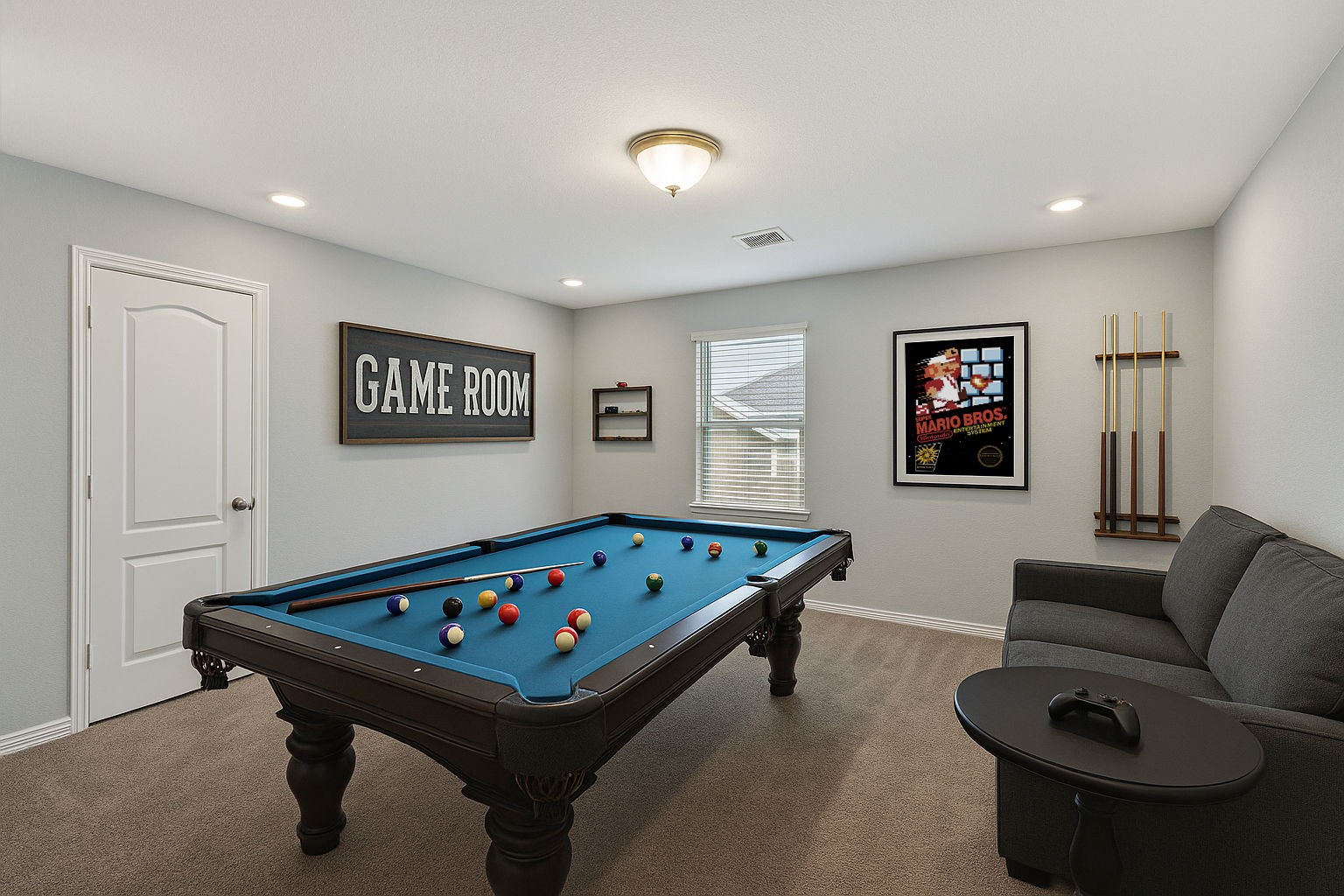 31319 Horseshoe Meadow Bend Lane Fulshear, TX 77441 - Photo 29 of 41 a room with furniture pool table and window