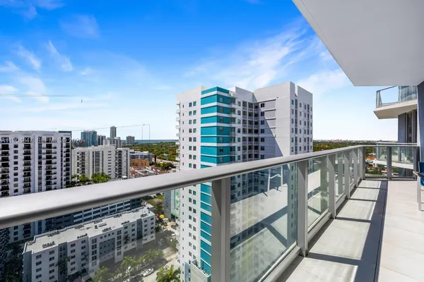 a view of balcony with city view