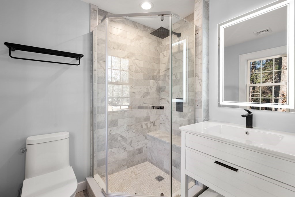 162 Winter Street Weston, MA 02493 - Photo 29 of 36 a bathroom with a sink toilet and shower
