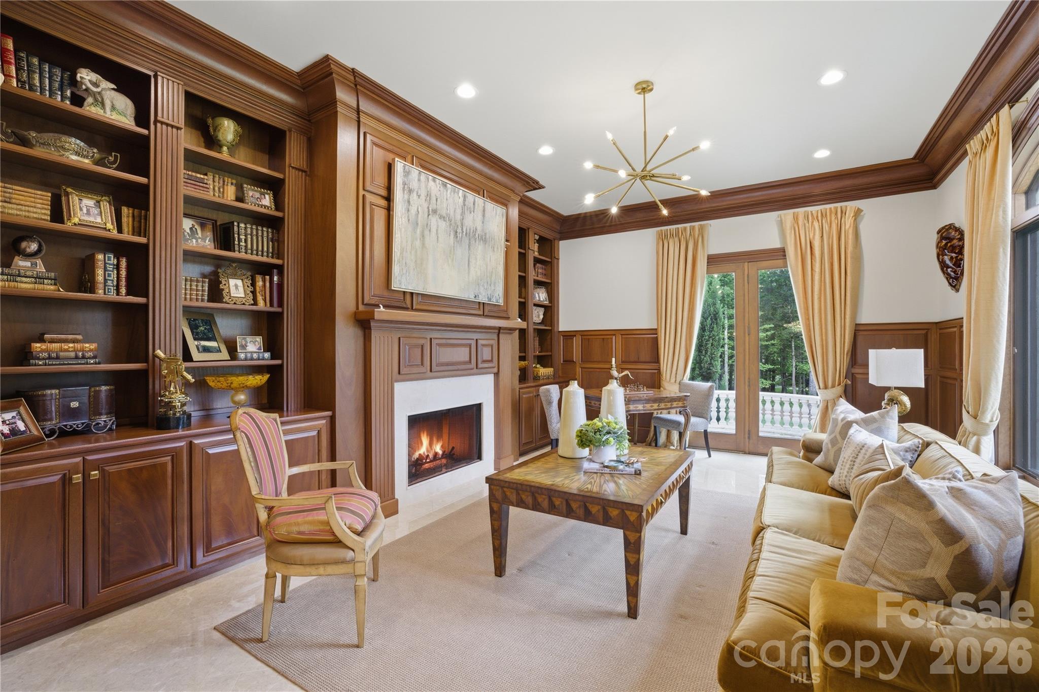 16460 Marvin Road Charlotte, NC 28277 - Photo 16 of 47 a living room with furniture fireplace and a large window