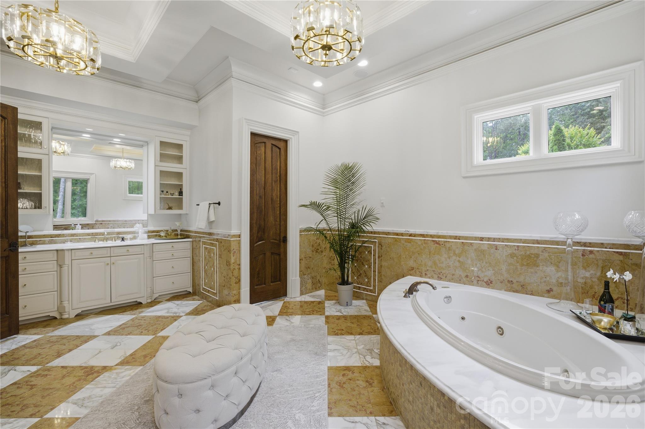 16460 Marvin Road Charlotte, NC 28277 - Photo 25 of 47 a spacious bathroom with a granite countertop tub sink and mirror