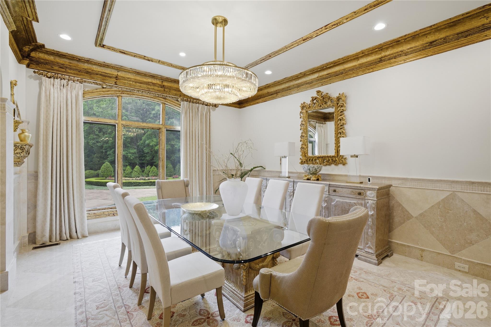 16460 Marvin Road Charlotte, NC 28277 - Photo 9 of 47 a view of a dining room with furniture wooden floor and chandelier