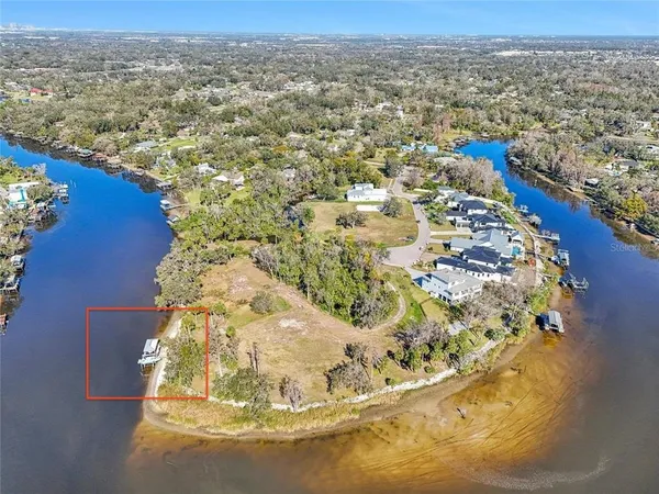 an aerial view of residential house with outdoor space